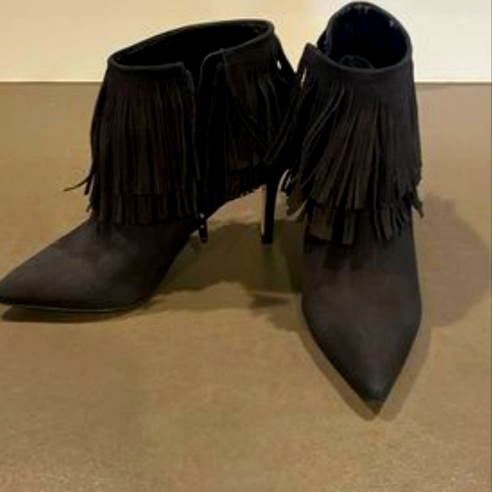 Black suede ankle boots black brian atwood